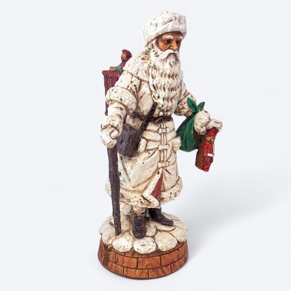 VTG 80s 1989 Enesco St Nicholas Santa Music Box Figurine Plays Jolly Old St Nick - Picture 1 of 12